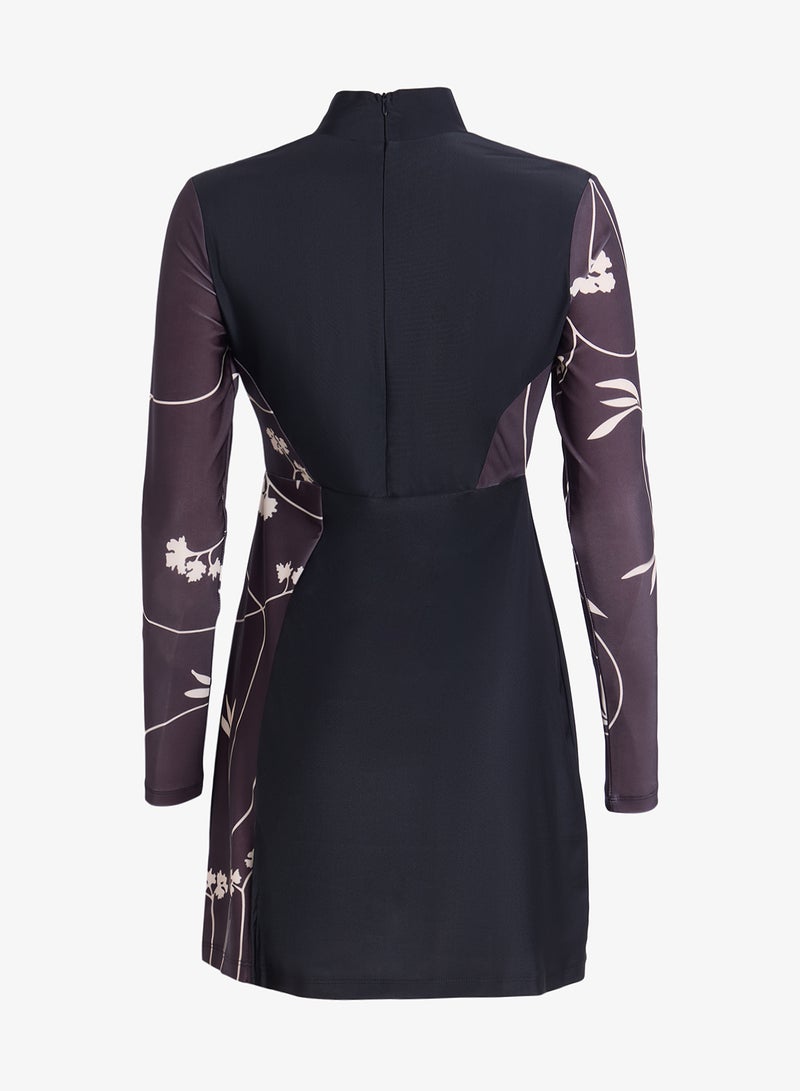 خزانة طقم بوركيني سباحة بطبعة - Image 3